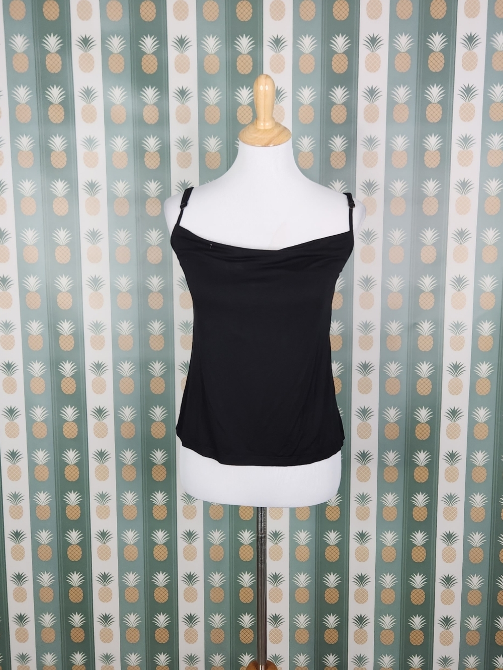 LAMade Black Cowl Neck Camisole Top